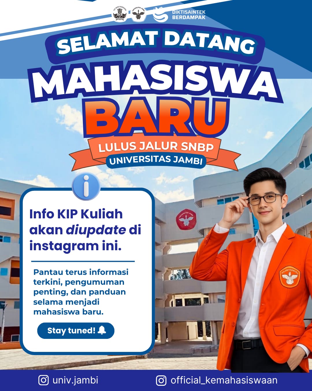 PENGUMUMAN TATA CARA REGISTRASI MAHASISWA BARU JALUR  (SNBP) TAHUN AKADEMIK 2026/2027 UNIVERSITAS JAMBI